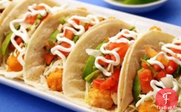 Tacos De Poisson Grillé Avec Salsa Au Concombre Et Aux Agrumes