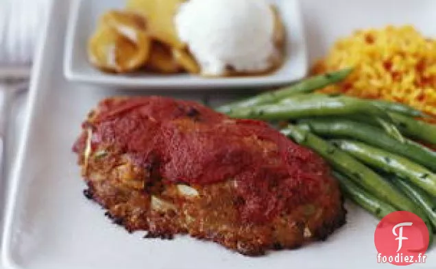 Mini Pains De Viande Espagnols Épicés Et Riz Au Poivre Piquillo