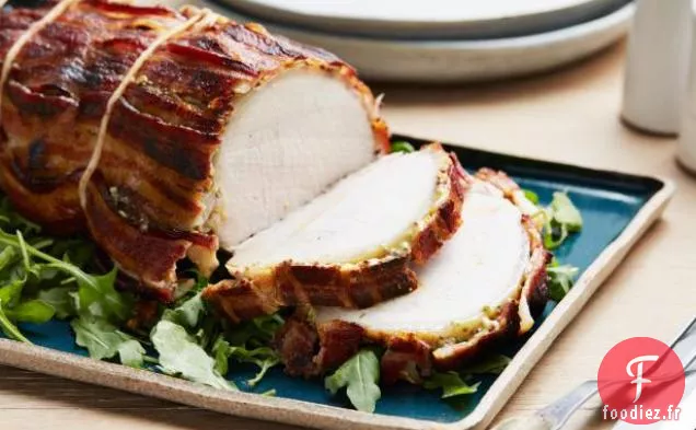Rôti de Porc au Miel et à la Moutarde avec Bacon
