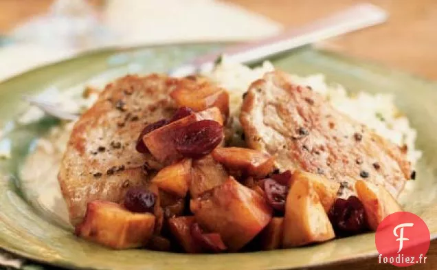 Médaillons de Porc à la Nectarine-Chutney de Canneberges