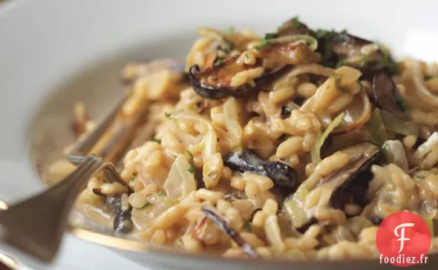 Risotto Aux Poireaux, Champignons Shiitake Et Truffes