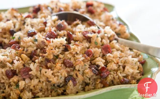 Farce au Riz Sauvage et aux Canneberges