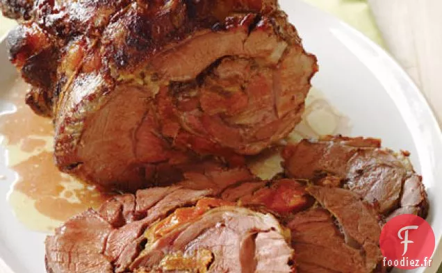 Gigot d'Agneau farci aux Abricots grillés