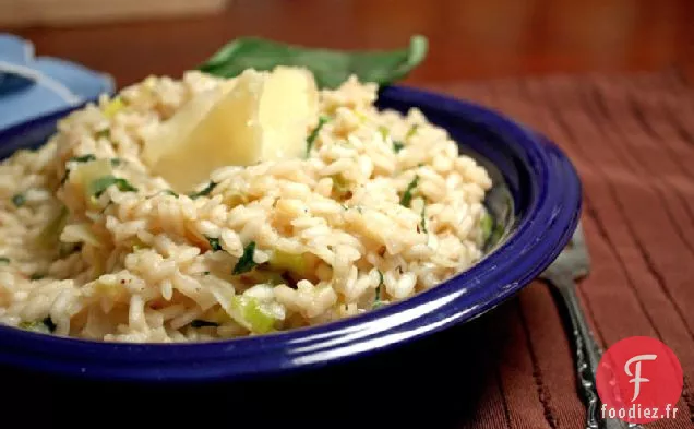 Risotto Aux Oignons, Poireaux Et Parme