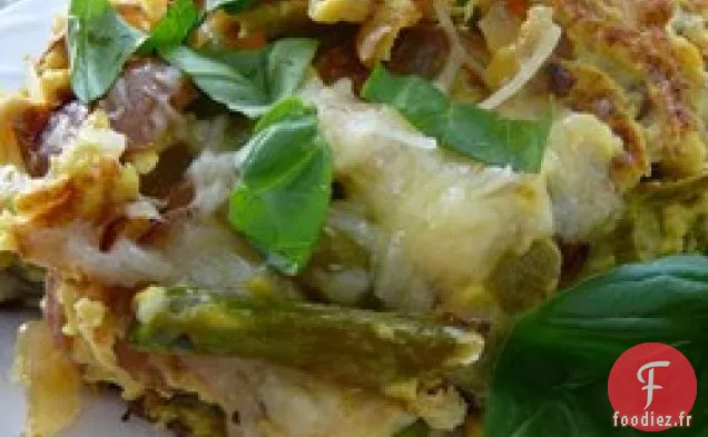 Frittata aux Asperges, Pommes de Terre et Oignons