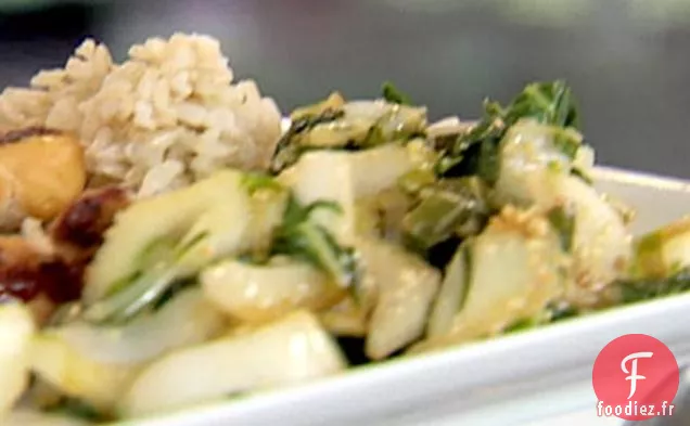Légumes Verts Chinois Sautés au Sésame