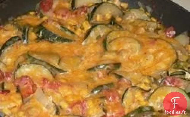 Courgettes et Maïs Garnis de Fromage