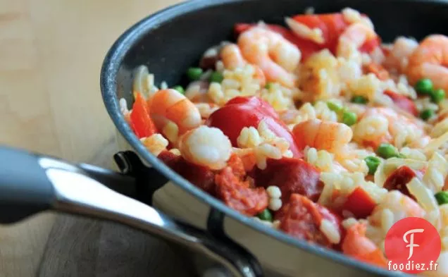 Riz à l'Espagnole avec Chorizo et Crevettes
