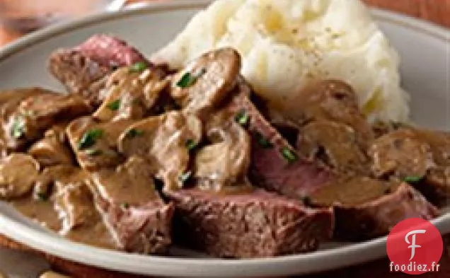 Steak Étouffé aux Champignons