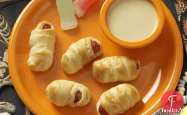 Momies de Hot-Dog avec Trempette à la Moutarde au Miel