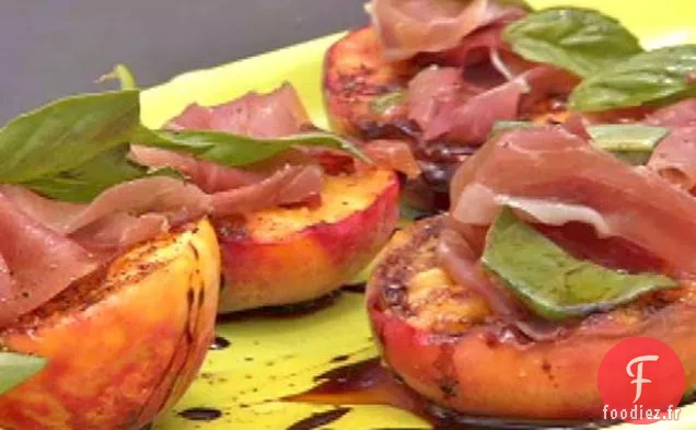 Pêches grillées au Prosciutto et Balsamique