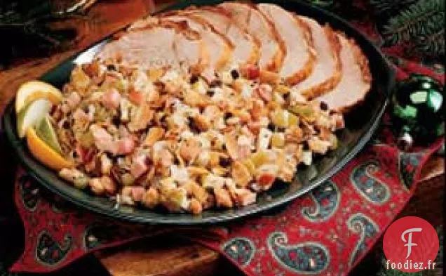 Dinde Farcie aux Pommes et Amandes