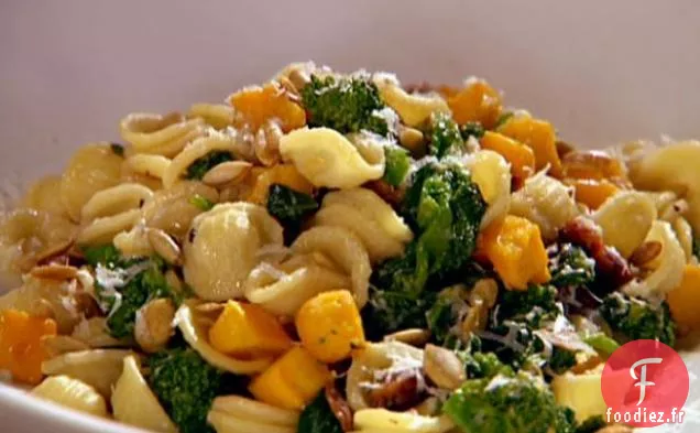 Orecchiette avec Pancetta, Citrouille et Brocoli Rabe