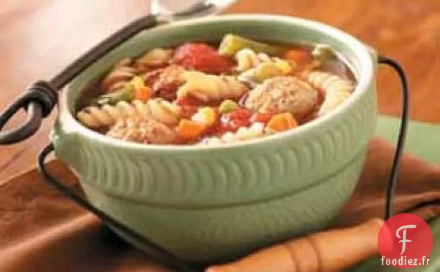 Soupe de Boulettes de Viande Végétarienne