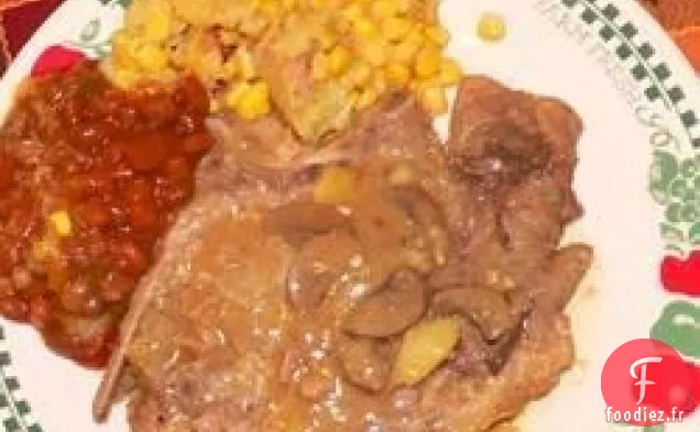 Côtelettes de Porc Crémeuses au Poulet de Sunny