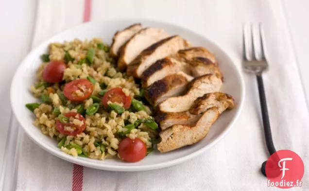 Poulet Épicé Avec Salade De Couscous