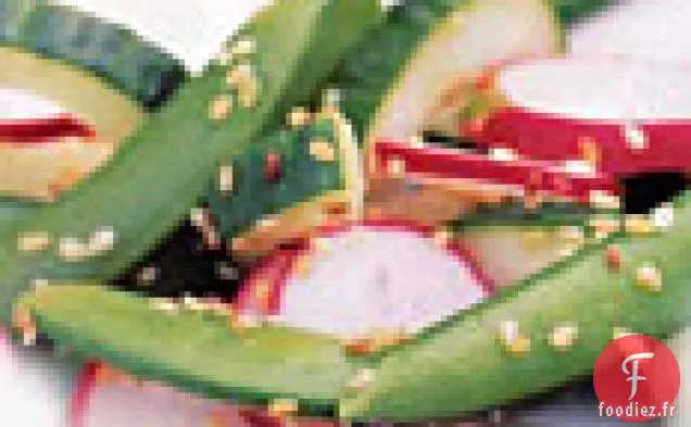 Salade de Pois Cassants, Radis et Concombre
