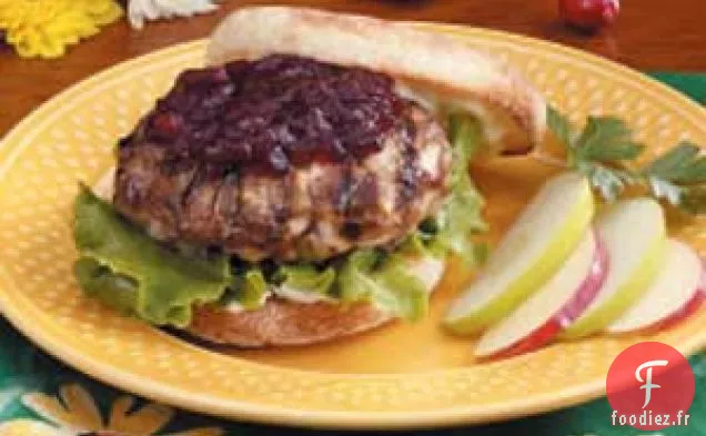 Burgers de Dinde aux Canneberges