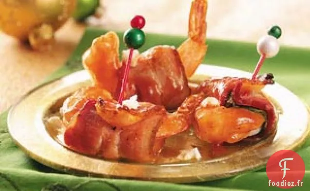 Crevettes Enveloppées dans du Bacon