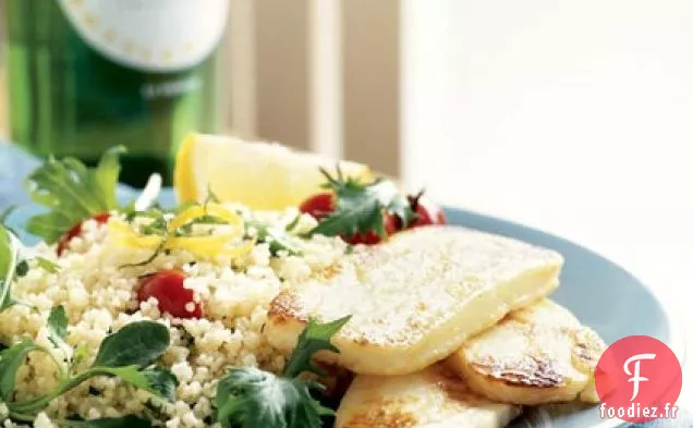 Halloumi au Couscous et Légumes verts