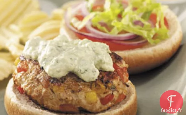 Burgers de Dinde à la Sauce à l'Avocat