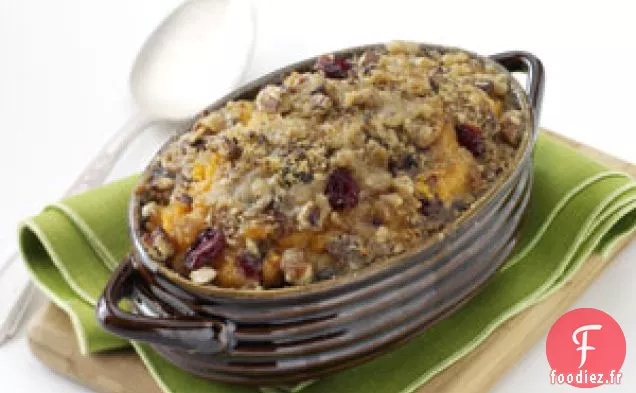 Casserole de Patates Douces aux Canneberges et Pacanes