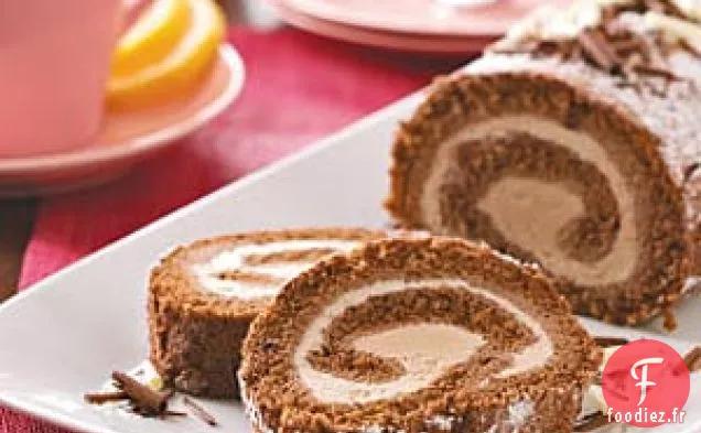 Rouleau de Gâteau à la Crème Glacée au Moka