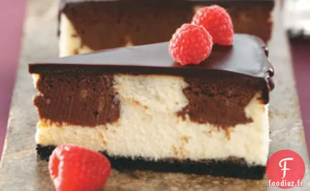 Gâteau au Fromage au Chocolat et aux Framboises