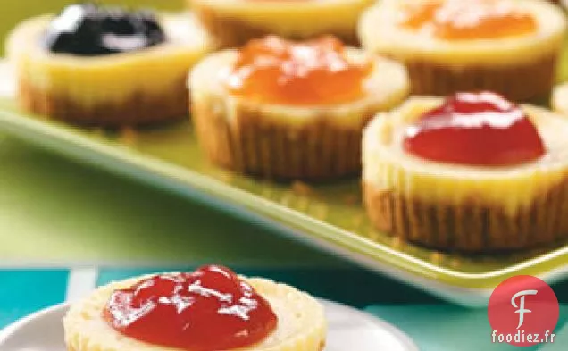 Mini Gâteaux au Fromage Garnis de Confiture