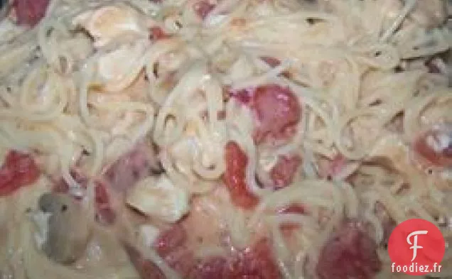 Spaghetti au Poulet Rapide et Facile