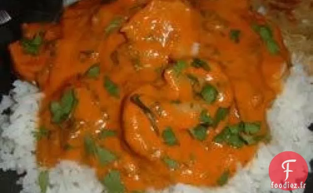 Crevettes Sautées Indiennes à la Sauce à la Crème (Bhagari Jhinga)