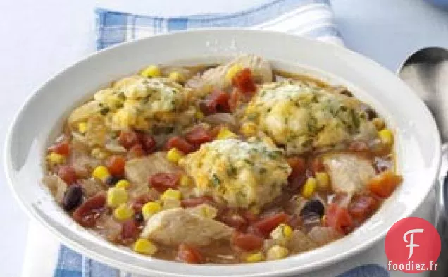 Soupe de Poulet Mexicaine aux Boulettes de Jalapeno