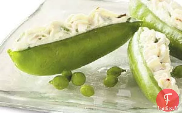 Gousses de Pois Farcies au Fromage à La Crème