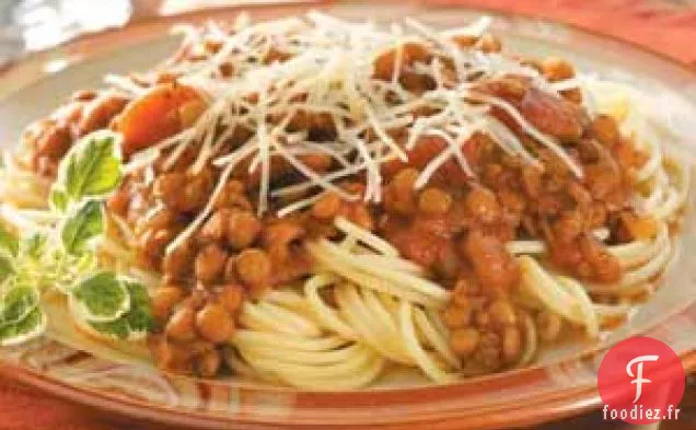 Spaghetti aux Lentilles Copieux