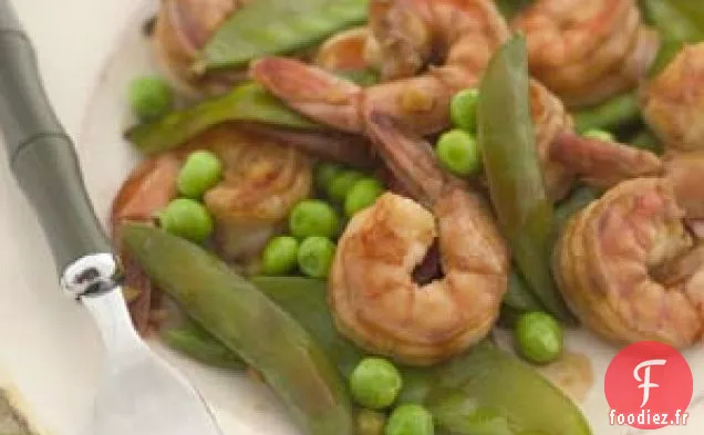 Sauté De Pois Et Crevettes