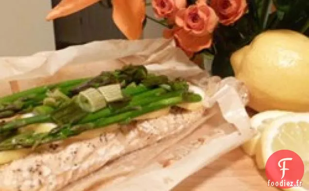 Saumon & Asperges en Papillote au Riz Brun