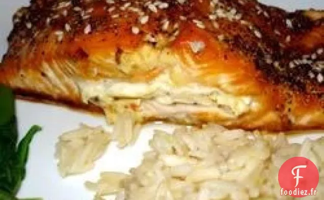 Sara's Saumon Mariné au Soja et Farci au Fromage à la Crème