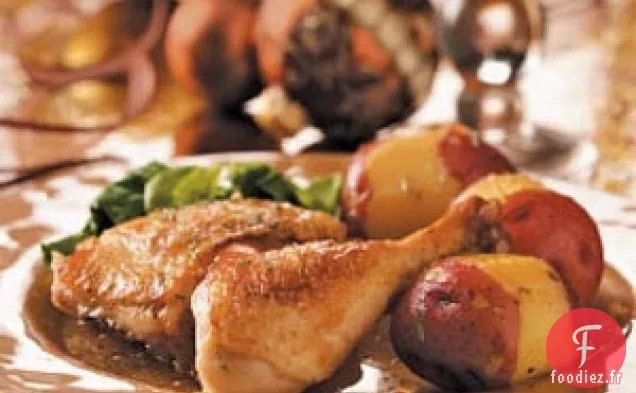 Poulet à l'Ail avec Pommes de Terre