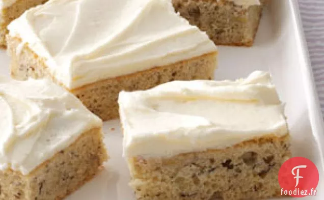 Barres de Bananes avec Glaçage au Fromage à la Crème