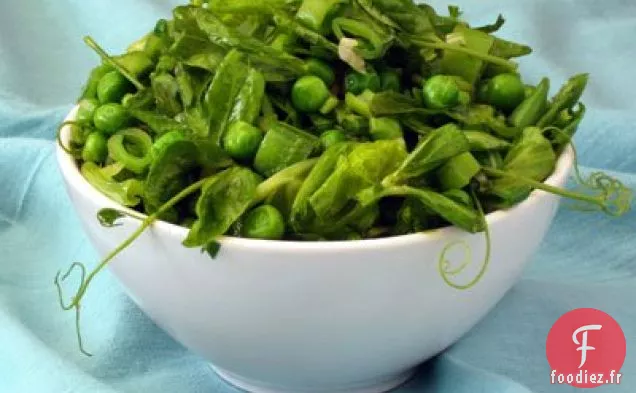 Sauté Aux Trois Pois À L'Ail Vert Et À La Menthe