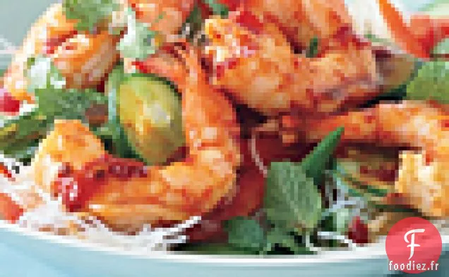 Salade de Nouilles Asiatiques aux Crevettes
