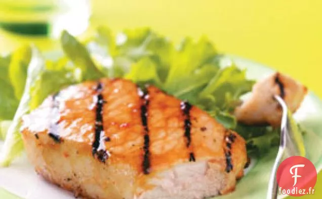 Côtelettes De Porc Glacées aux Abricots