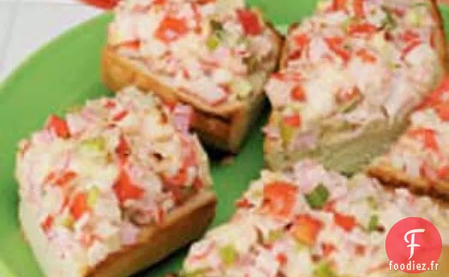 Sandwichs à la Salade de Crabe à Face Ouverte