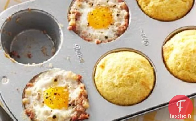 Repas dans un moule à Muffins