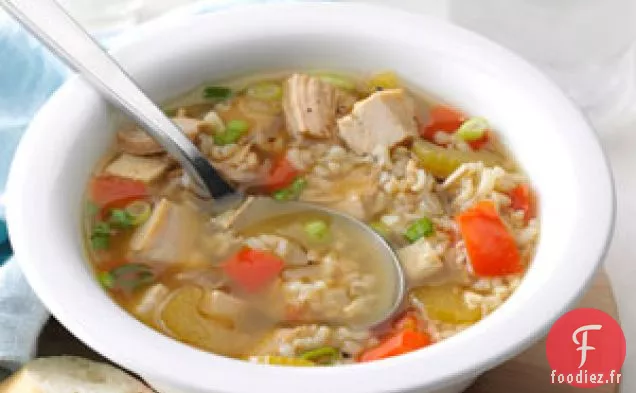 Soupe de Dinde au Riz Brun