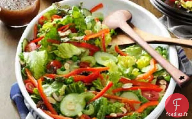 Salade Rouge et Verte aux Amandes Grillées