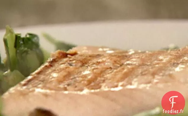 Saumon aux Légumes Verts et Champignons Shiitake