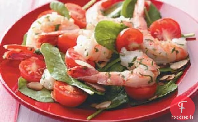 Salade de Crevettes aux Épinards