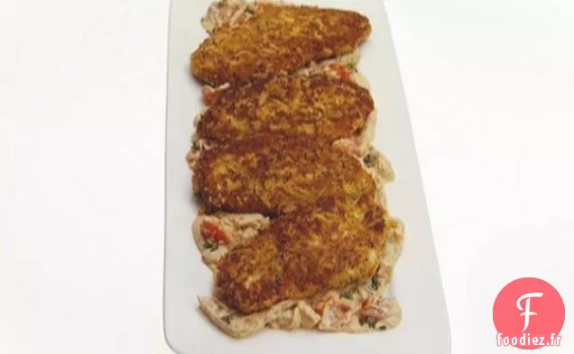 Poulet Milanais à la Sauce Tomate et Fenouil