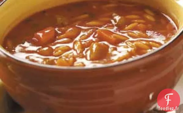 Soupe Orzo Tomate-Basilic